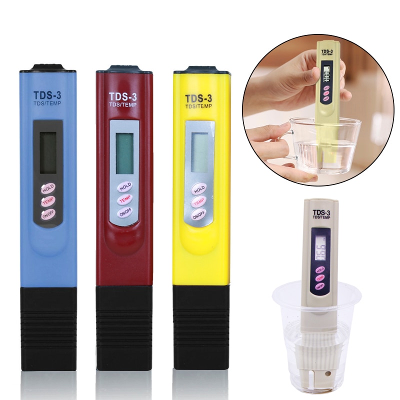 Portable mètre numérique LCD eau test stylo pureté filtre TDS mètre testeur 0-9990 PPM Temp Portable mesure outils
