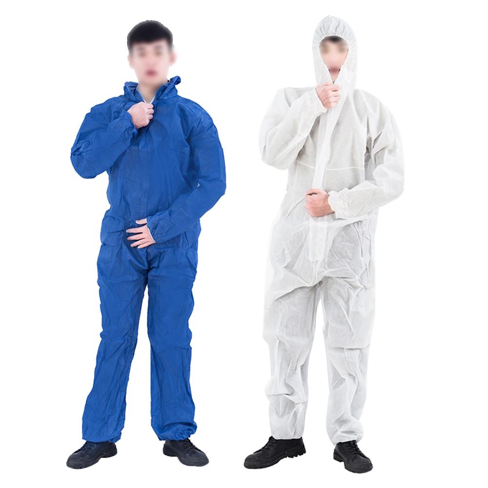 Coverall Hazmat Suit Protection Protective Disposable Dustproof Waterproof Clothing Disposable Factory Hospital Safety Clothing