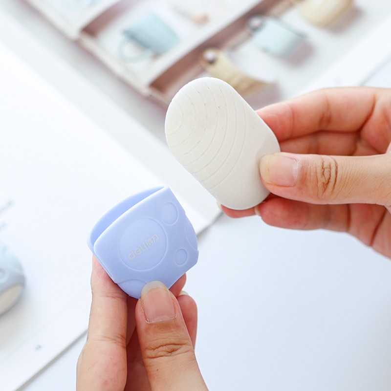 Safe Material TPR Eraser Pushing Type With Protect Cover White Pencil Eraser Kids Students Draw Sketch School Supplies 71084