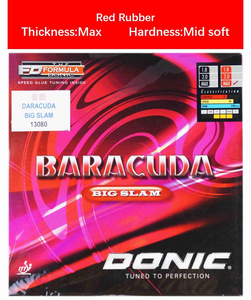 Donic-BARACUDA BIG SLAM, tenis de mesa, goma de pimpón con esponja máxima, original: M2 Red