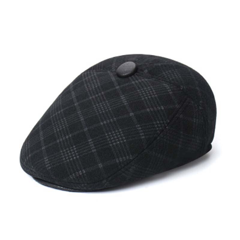 ¡Novedad de Otoño/Invierno! Sombrero viejo para hombre, sombrero de invierno para hombre de edad mediana y ancianas, gorro cálido, orejeras de papá, sombrero delantero S96: black1