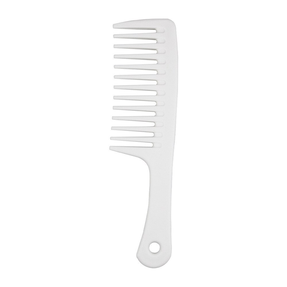 1 PC. Wide Tooth Anti-Static Hairdressing Comb Heat Resistant Woman Wet Detangle Curly Hair Brushes Pro Salon Styling Tools: White
