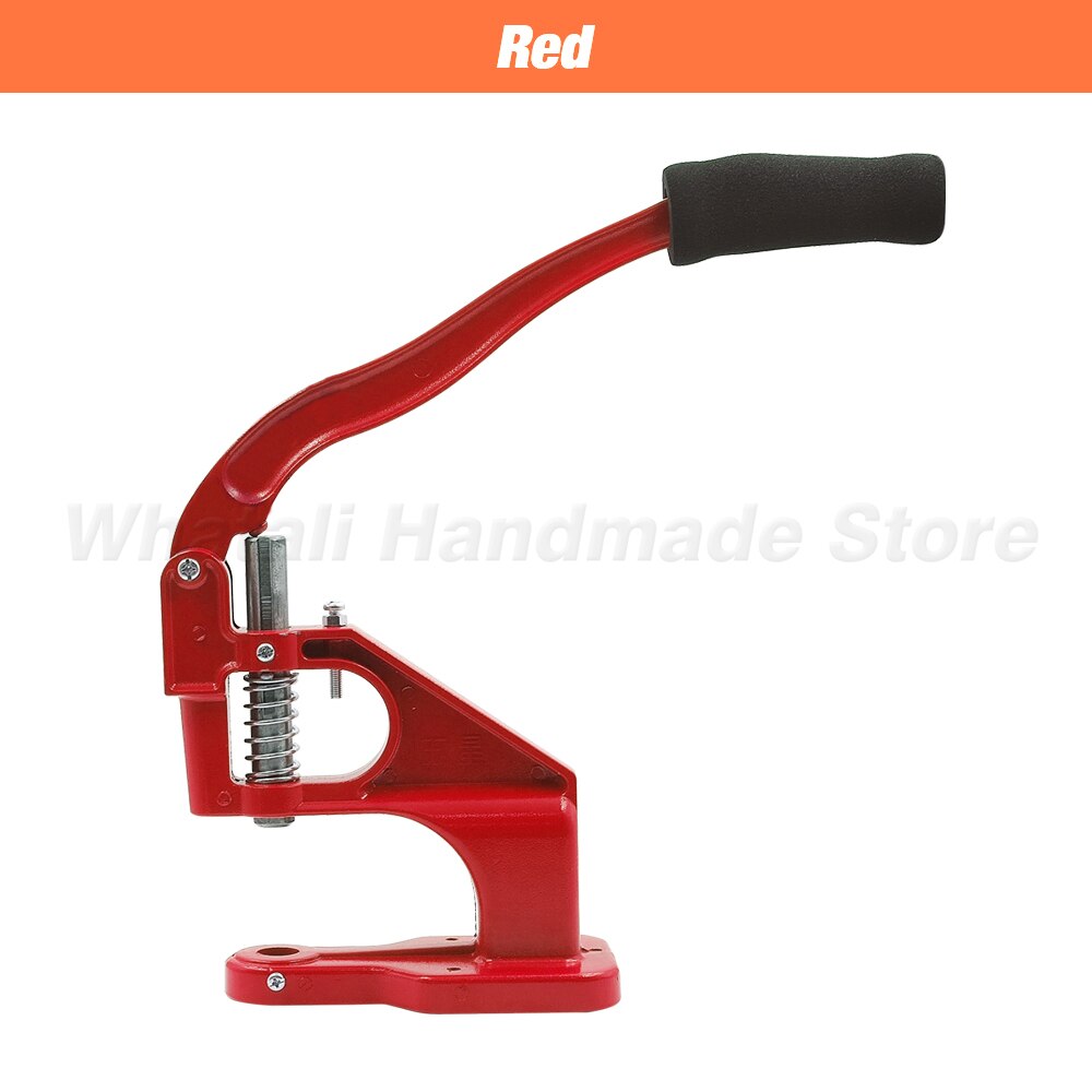 Moule en forme de dôme rond, Rivets, pointes, Kits de têtes de clous avec presse à main, Machine pour chaussures, sacs et vêtements, maroquinerie, 6/8/10/12mm: Red Machine