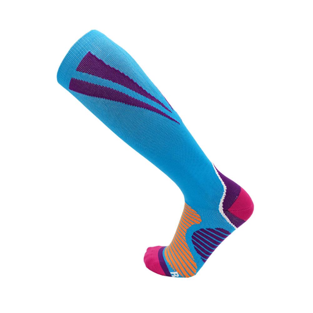 Calcetines de compresión para correr para hombre y mujer, medias deportivas para maratón, ciclismo, baloncesto, fútbol, deportes al aire libre: Blue