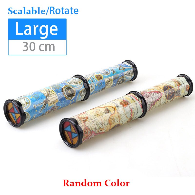 30 cm Skalierbare Drehung Kaleidoskop Magie Wechselvolle Einstellbar Phantasie Farbige Welt Spielzeug Für Kinder Autismus Kind Puzzle Spielzeug: WHITE