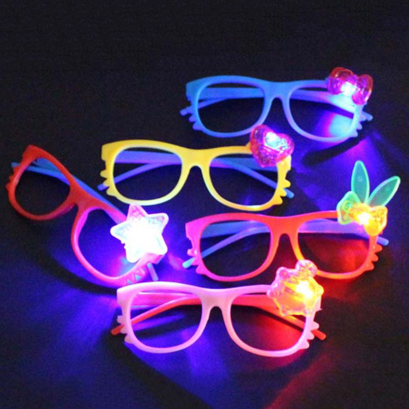 Kids Flashing Glasses LED Glasses Glowing Party Lighting Novelty Bright Light Festival Party Glow Sunglasses Kids Toys