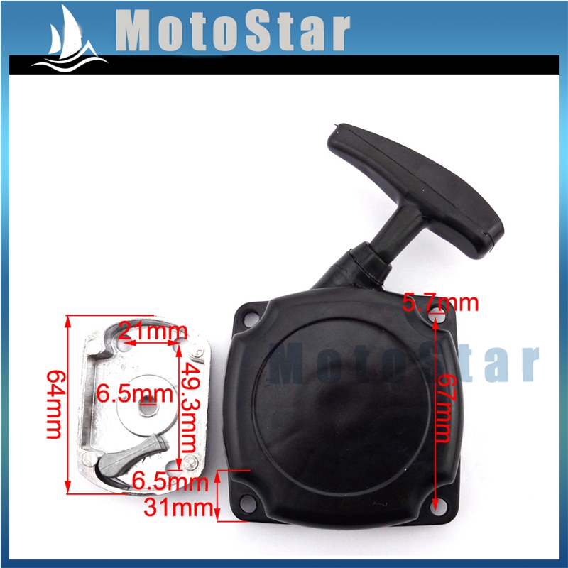 Pull Start Repeteerstarter + Claw Pawl Cog Voor 2 Takt 33cc 36cc 43cc 49cc Motor Benzine Gas Goped Stand up Scooter Gsmoon