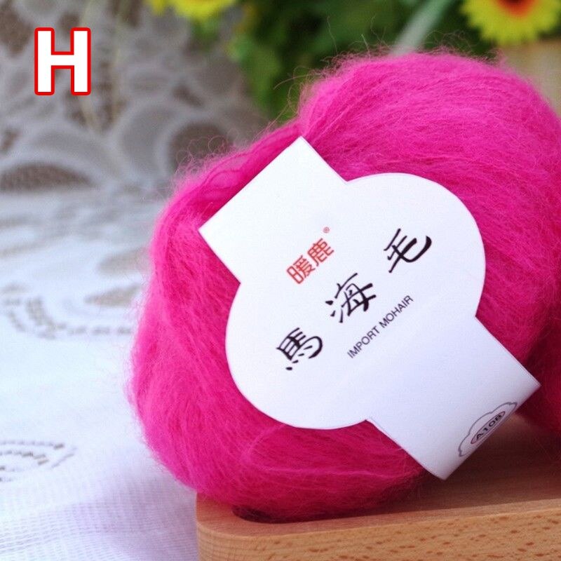 25g/roll Scarf Soft Mohair Wool Yarn Knitting Cashmere DIY Shawl Crochet Thread Supplies: H