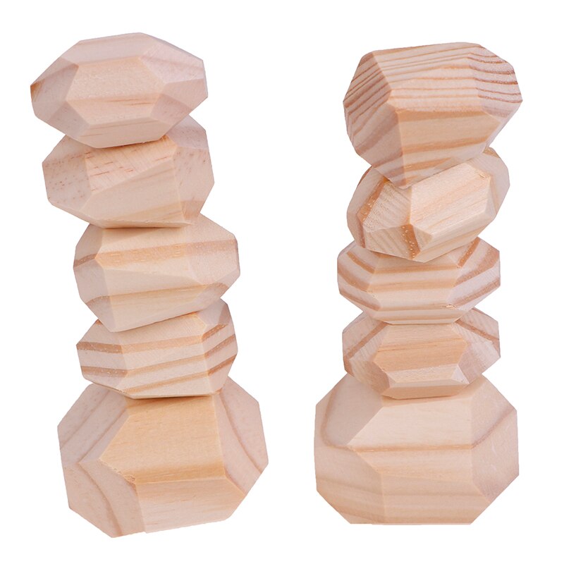 Kinderen Houten Gekleurde Steen Jenga Bouwsteen Educatief Speelgoed Creatieve Nordic Stijl Stapelen Spel Regenboog Houten Speelgoed