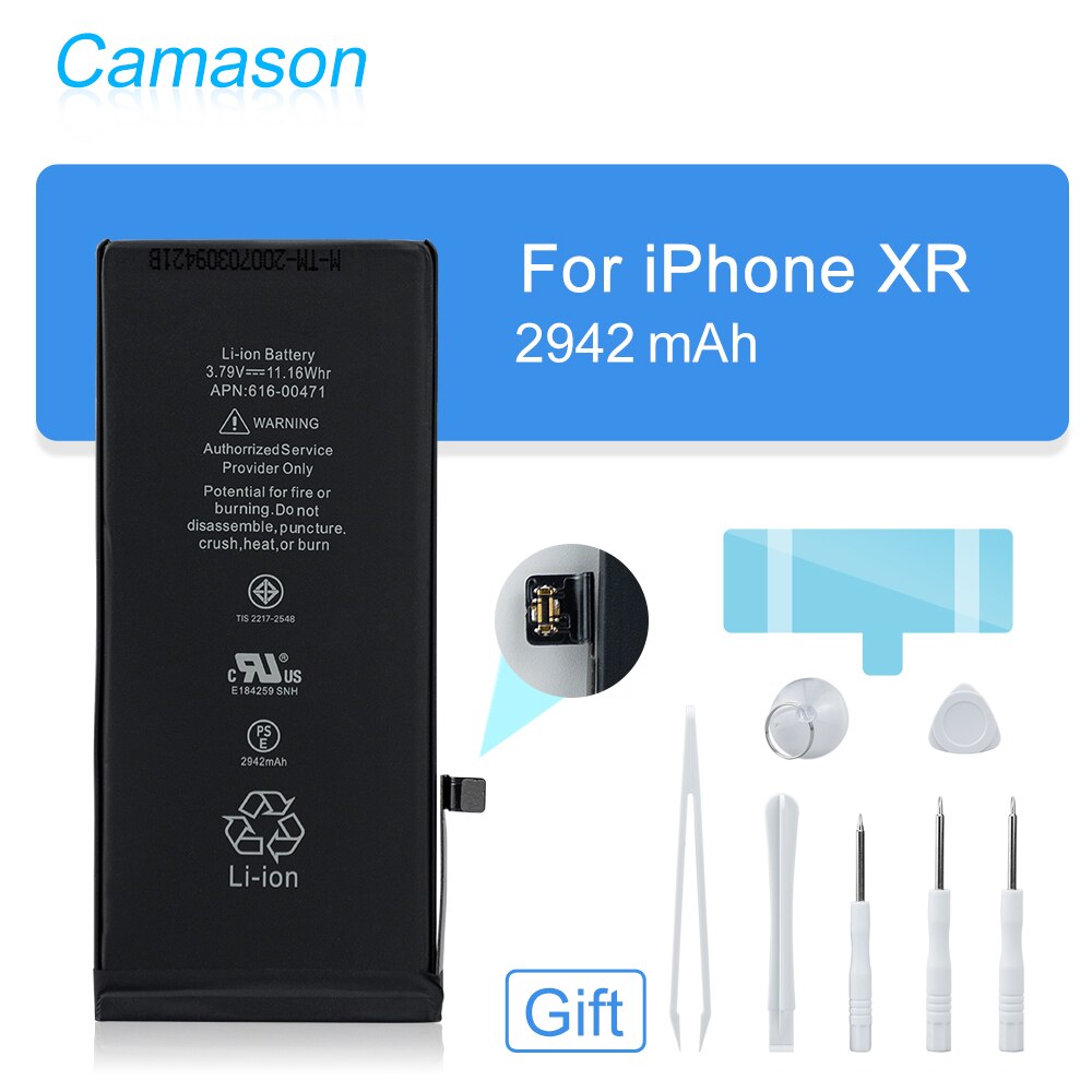 Camason Lithium Battery For iPhone 5 SE 6 6s 5s 7 8 Plus X XR XS Max 11 12 Pro High Capacity Replacement Batteries for iphone6: For iPhone XR