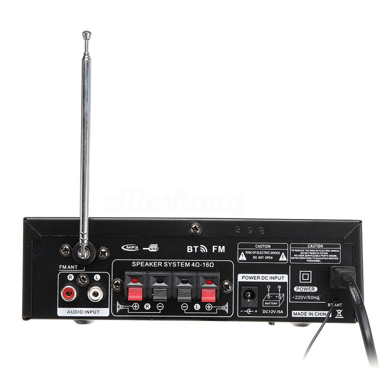 600W Bluetooth stéréo o amplificateur voiture maison HiFi musique SD USB FM ampli 12V/220V prise ue