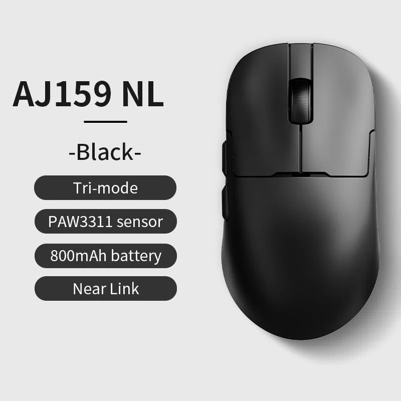 AJAZZ AJ159 APEX/AJ159PRO Kabellose Gamer-Maus mit magnetischer RGB-Ladestation, leichte AJ159P-Gaming-Maus für PC und Laptop: Dark Purple