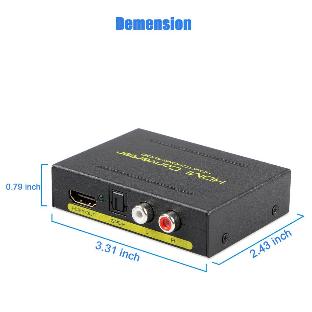 Audio Extractor Splitter Met Usb Kabel 1080P Hdmi Naar Spdif Optische Rca L/R Analoge Audio Extractor converter Splitter #922