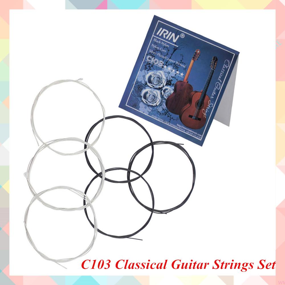 Ensemble de cordes de guitare classique, fil en alliage de Nylon et de cuivre, Tension moyenne, élasticité Stable, pièce de rechange pour Instrument de musique C103
