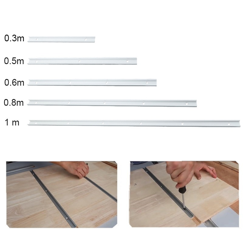 NE 0.3/0.5/0.6/0.8/1 m t-track t-slot Miter track gabarit T vis montage fente pour Table scie routeur Table outil de travail du bois