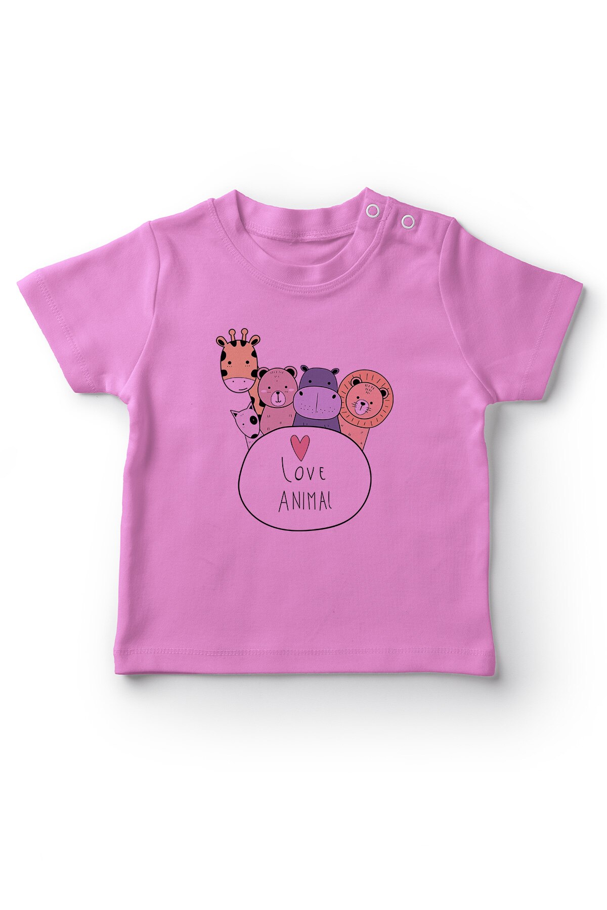 Angemiel bebé Animal amante de bebé camiseta rosa