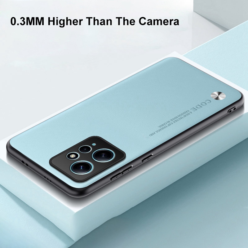 Funda de cuero PU de lujo para Xiaomi Redmi Note 12 4G, funda trasera de silicona mate, funda de teléfono de protección completa para Redmi Note12 Coque