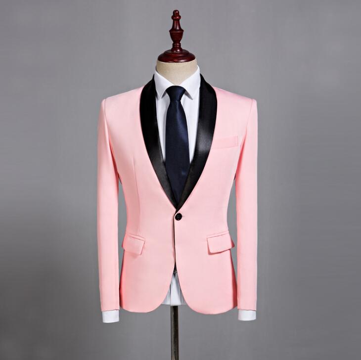 Roze kleding heren trouwpakken ontwerpen masculino homme podiumkostuums voor zangers jasje heren blazer dansster stijl jurk: 5xl