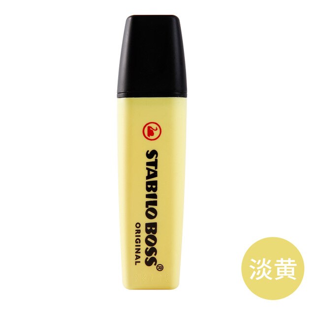 STABILO BOSS Pastel Highlighter Original Markers Environmental Pens For School Office Marking Focus Stationery 1Pcs: pastel yellow 1pcs