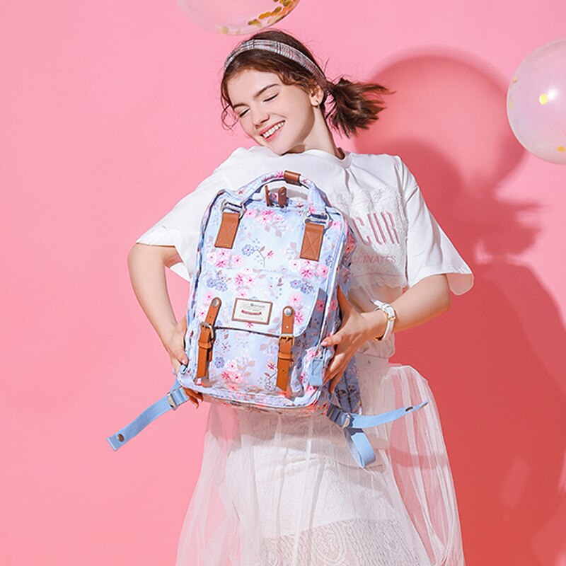 Vrouwen Koreaanse Stijl Rugzak Voor Meisjes Bloemen Schooltassen Voor Tiener Meisje Reizen Vrouwelijke Rugzak Vrouwen Mochila Laptop Tas