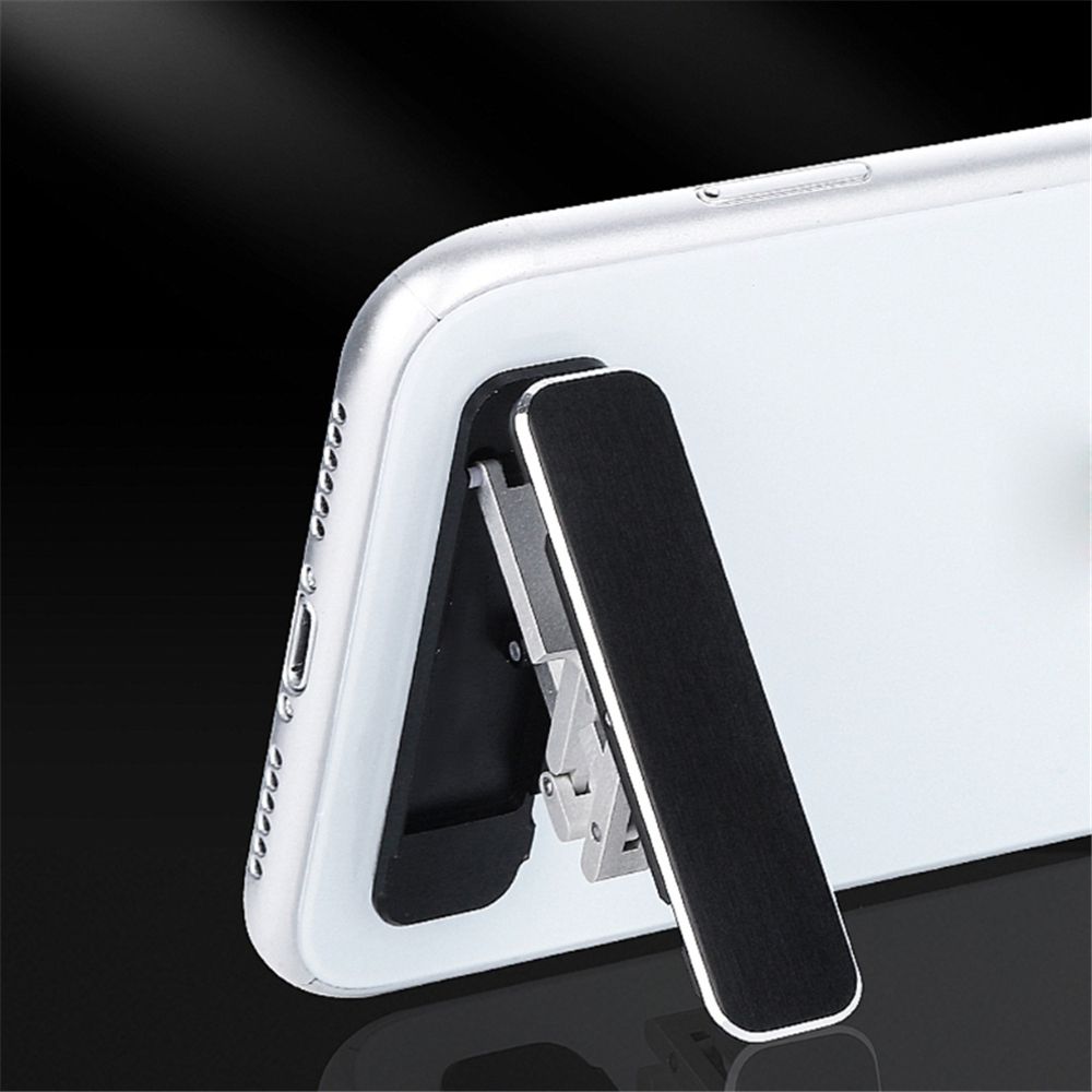 Universal Mini Mobile Phone Stand Aluminum Alloy Adjustable Angle Back Sticked Socket Bracket Foldable Mobile Phone Stand