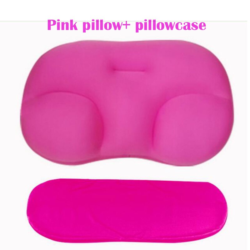Almohada de Airball Micro para dormir en la nube, cojín 3D para el cuello y la cabeza, para aliviar la presión del huevo: pink with case