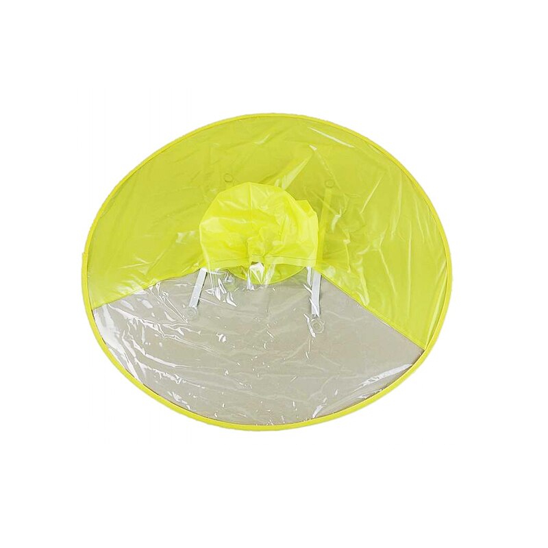 GQIYIBBEI Portable UFO Rain Hat Cove Foldable Raincoat Kids Umbrella PEVA Material Travel Fishing Sessile Cap With: 2 / S