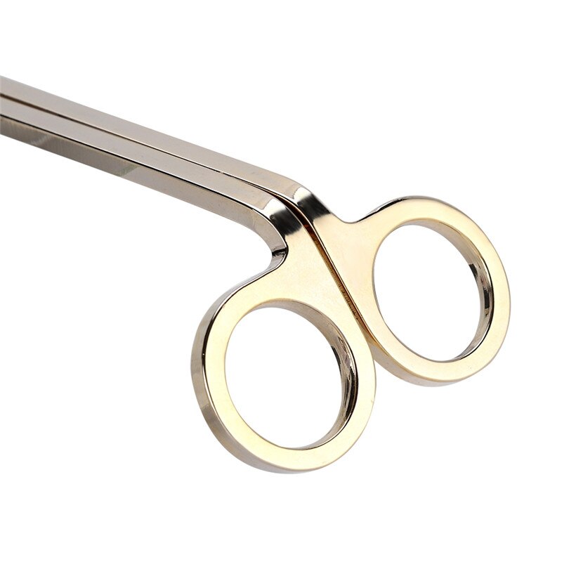 Puoliympyrän muotoinen pinnoite ruostumaton teräs kynttilä sydän kynttilä klipsi trimmeri sakset työkalu kotitalous kynttilä sakset