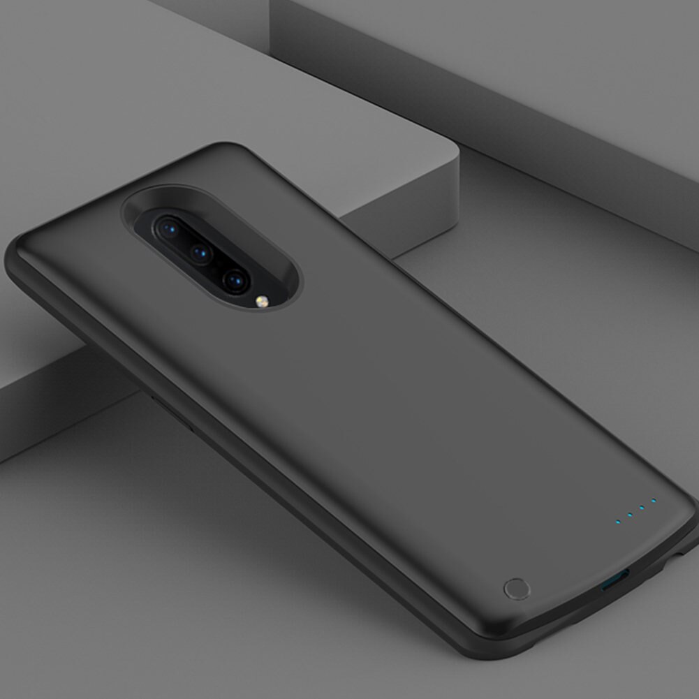10000 Mah For OnePlus 7 Pro Battery Case External Battery Charger Case Cover Power Bank For OnePlus 7 Pro Battery Case: Black