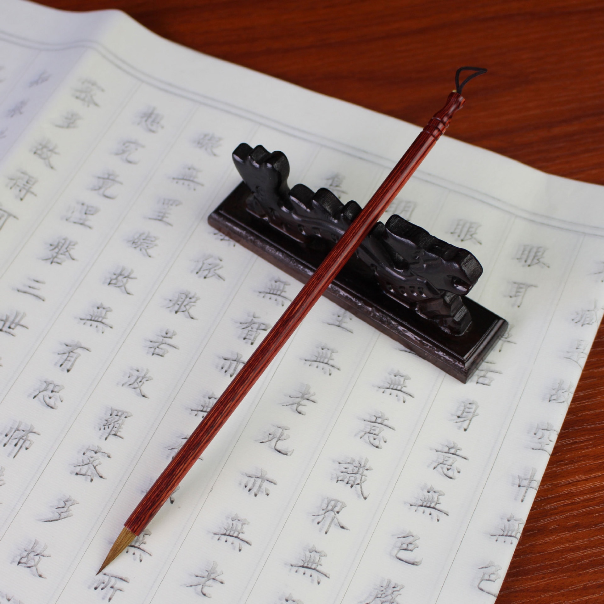 Pure Weasel Hair Calligraphy Brush Landscape Painting Handwriting Small Regular Script Pen Brush 2pcs/set