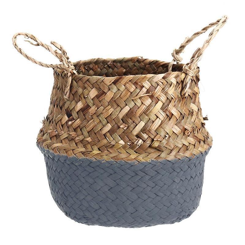 Plantenvlechtwerk wandhanger bloemenmand groot formaat handgemaakte huispot rustieke rotan wilgen vogelmanden bloempot nestdecoratie  b5 w 6: F