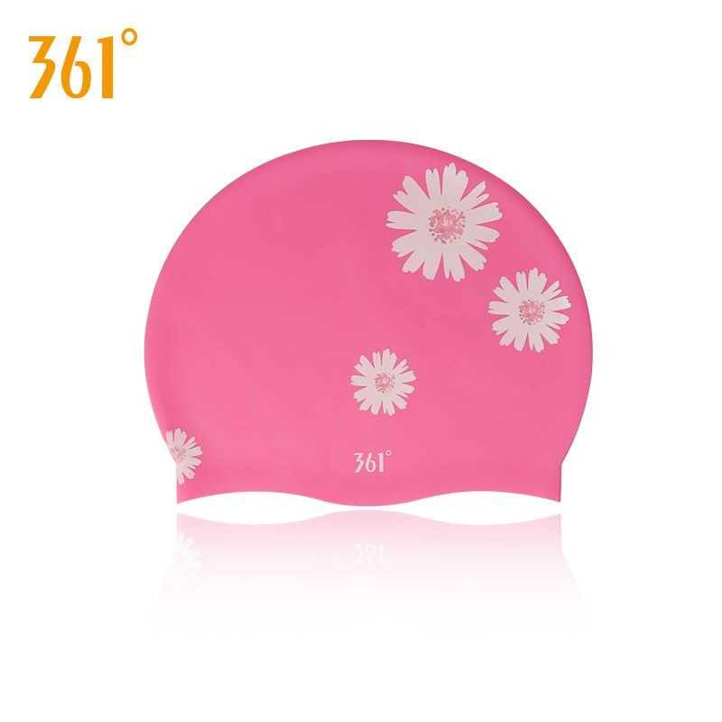 361 Lang Haar Badmuts Voor Vrouwen Bloemen Silicon Badmuts Voor Zwembad Waterdichte Gehoorbescherming Vrouwelijke Rubber Badmuts hoed: 361186031-2 pink 1