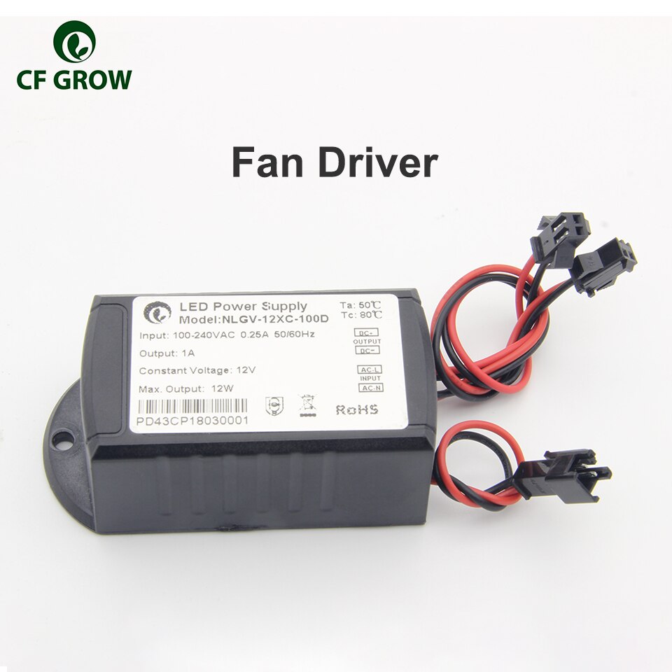 Disipador de calor de aluminio para acuario, radiador LED de 44x10x2cm, espectro completo, luz de cultivo artesanal: Fan Driver