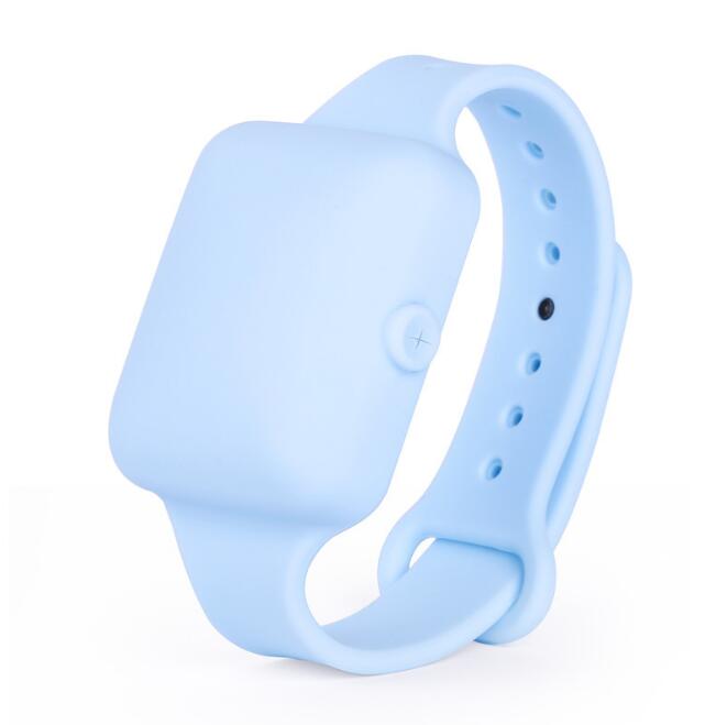 Genanvendelig silikone flydende bærbar beholder håndvask armbånd dispenser håndsprit armbånd håndsprit armbånd: Blå