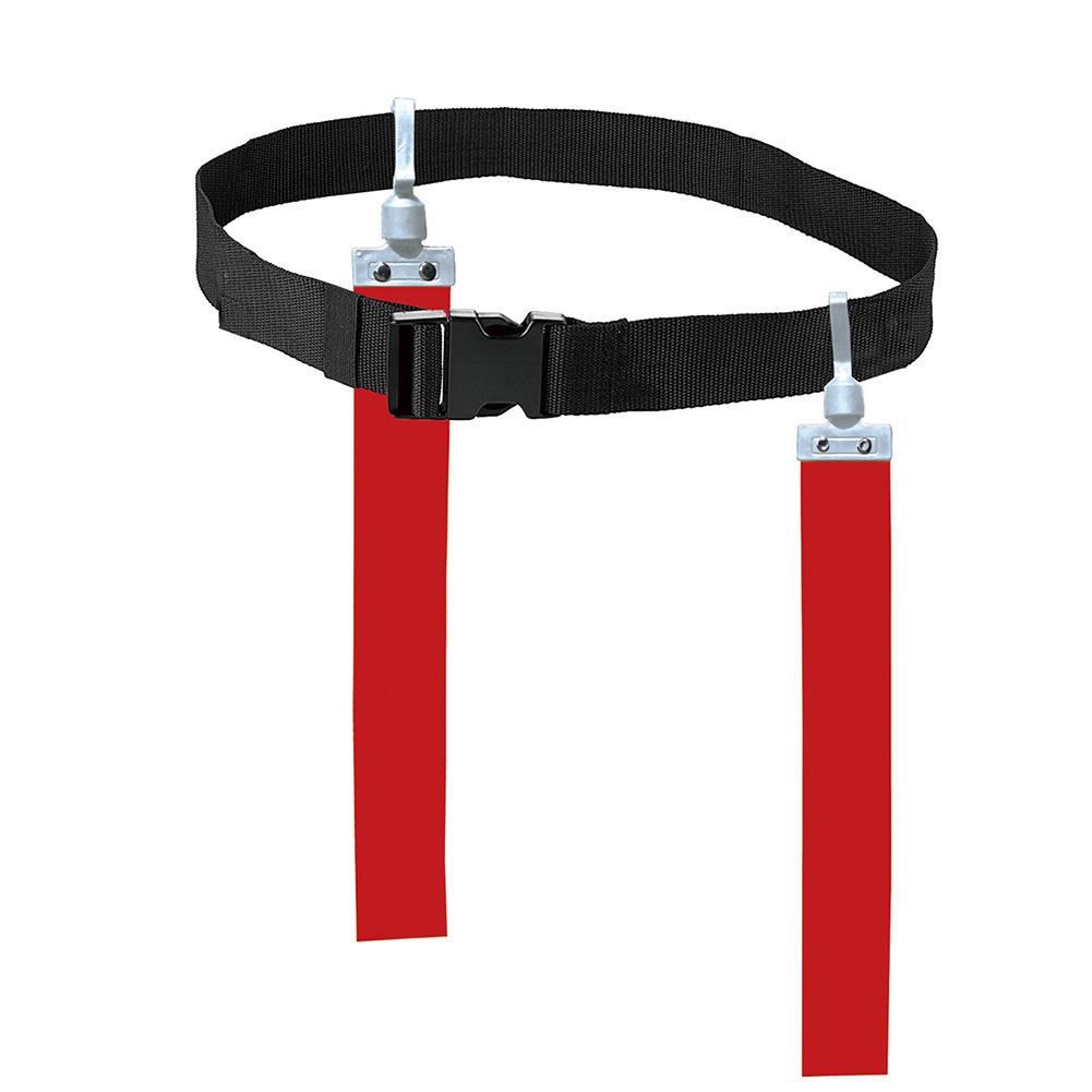 120Cm American Football Match Training Riem Verstelbare Siliconen Rubber Rugby Vlag Tag Taille Band Voor Kinderen Partijen Zomerkampen: Rood