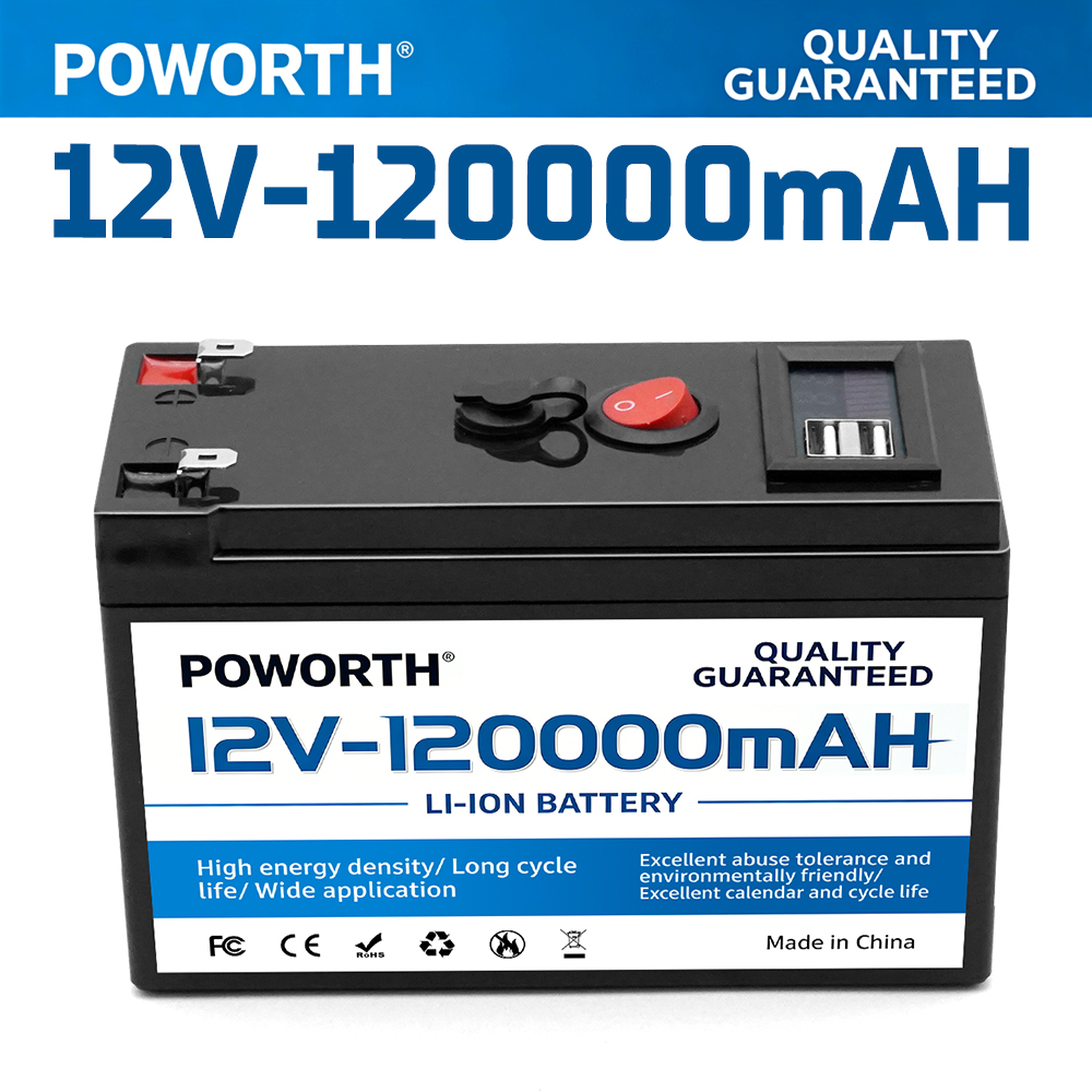 Højkapacitets lifepo 4- batteri 12v x 180000 mah med indbygget bms - løsning til solpaneler, autocampere, yachter og nødstrøm: Mørk khaki