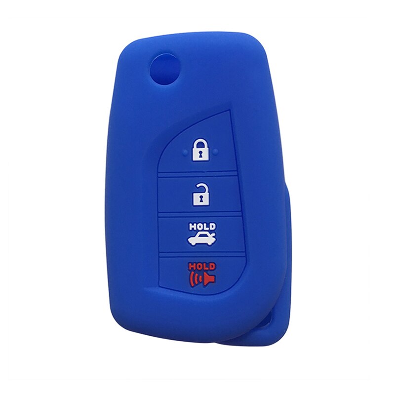 Siliconen hoesje autosleutel beschermkap voor toyota camry highlander corolla prado reiz hilux vigo yaris afstandsbediening sleutel beschermhoes