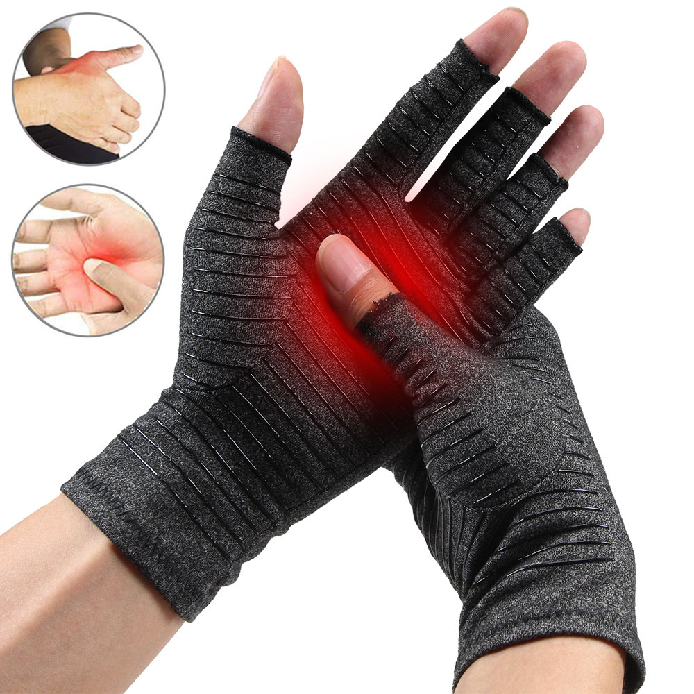 Copper Arthritis Gloves for Hand Pain Relief, Rheumatoid Osteoarthritis, Swelling,Carpal Tunnel,Compression Gloves for Arthritis: S / Red