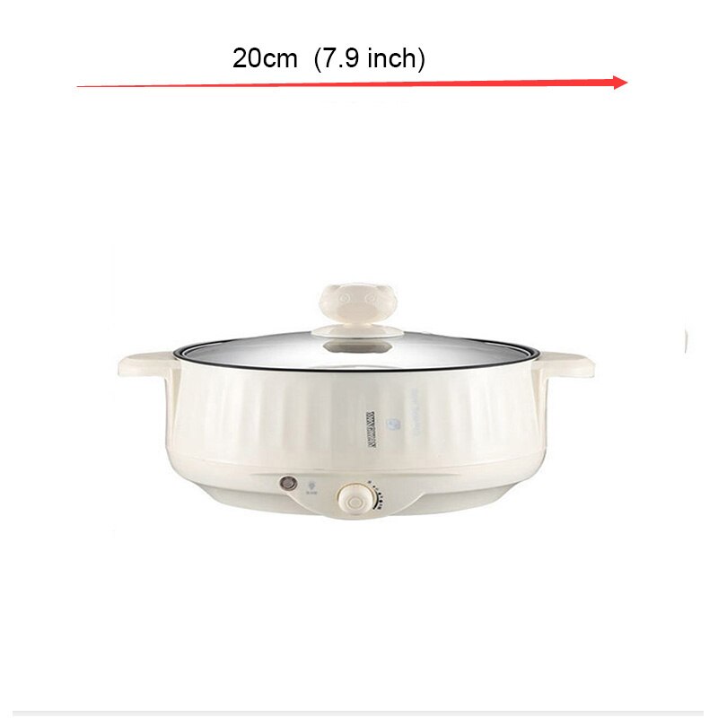Multifunktionell elektrisk spis 220v värmepanna elektrisk kokkärl maskin hotpot nudlar ägg soppa ångkokare mini riskokare: 1 lager kruka -20cm