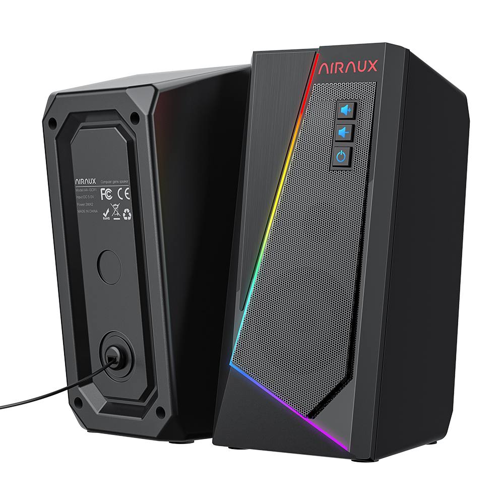 Blitzwolf Airaux AA-GCR1 Computer Gamer Speaker 3W Rgb Light Heavy Bass 2.0 Kanaals Stereo 3.5Mm Bedrade Luidspreker Voor pc Smartphone: Default Title