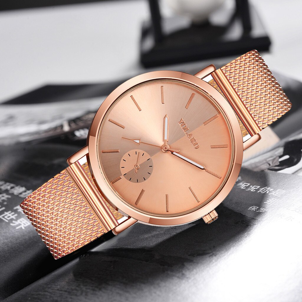 Vrouwen Horloge Ultra-dunne klassieke Quartz horloge Gouden horloge Casual Quartz Siliconen band Horloge Analoog Horloge Armband horloge YE1