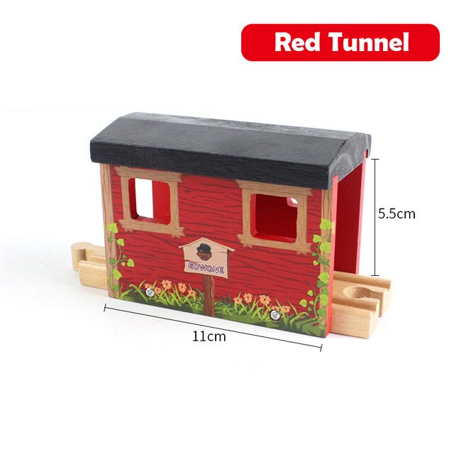 Accessori per la stazione di parcheggio del Tunnel della grotta del binario ferroviario in legno adatti per Thomas Biro giocattoli educativi per binari in legno per regali per bambini: NO.12