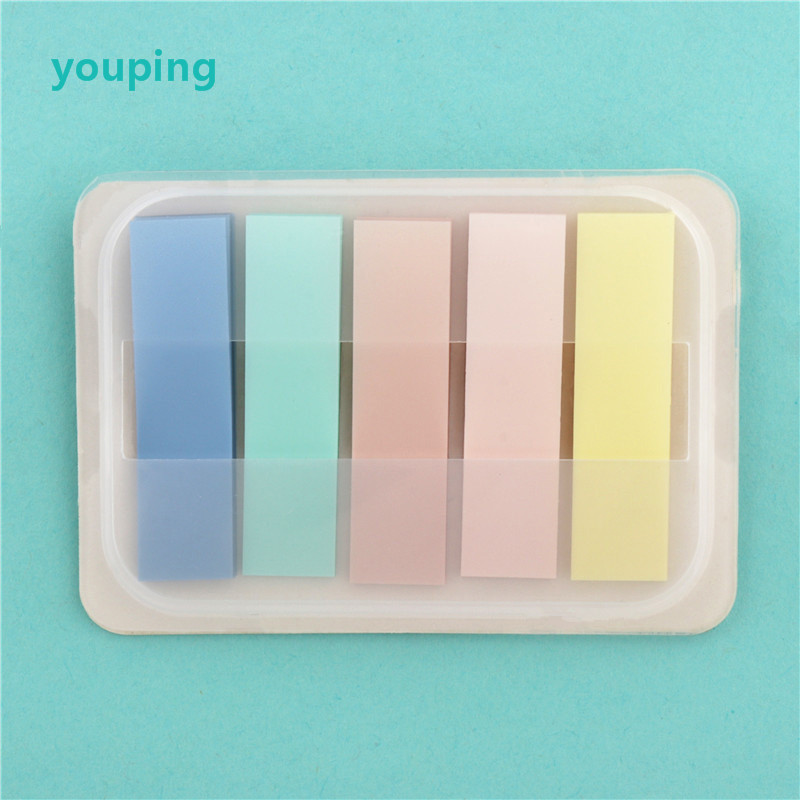 Notes autocollantes transparentes pour bloc-notes, marqueur de signet, mémo autocollant, papier de bureau, fournitures scolaires pour étudiants: vert clair