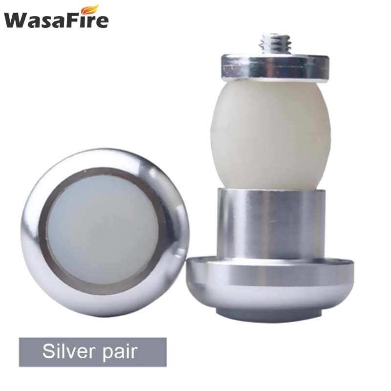 Lámpara de luz LED para manillar de bicicleta, luces de advertencia de aleación de aluminio para ciclismo de montaña o carretera, 1 par: Silver