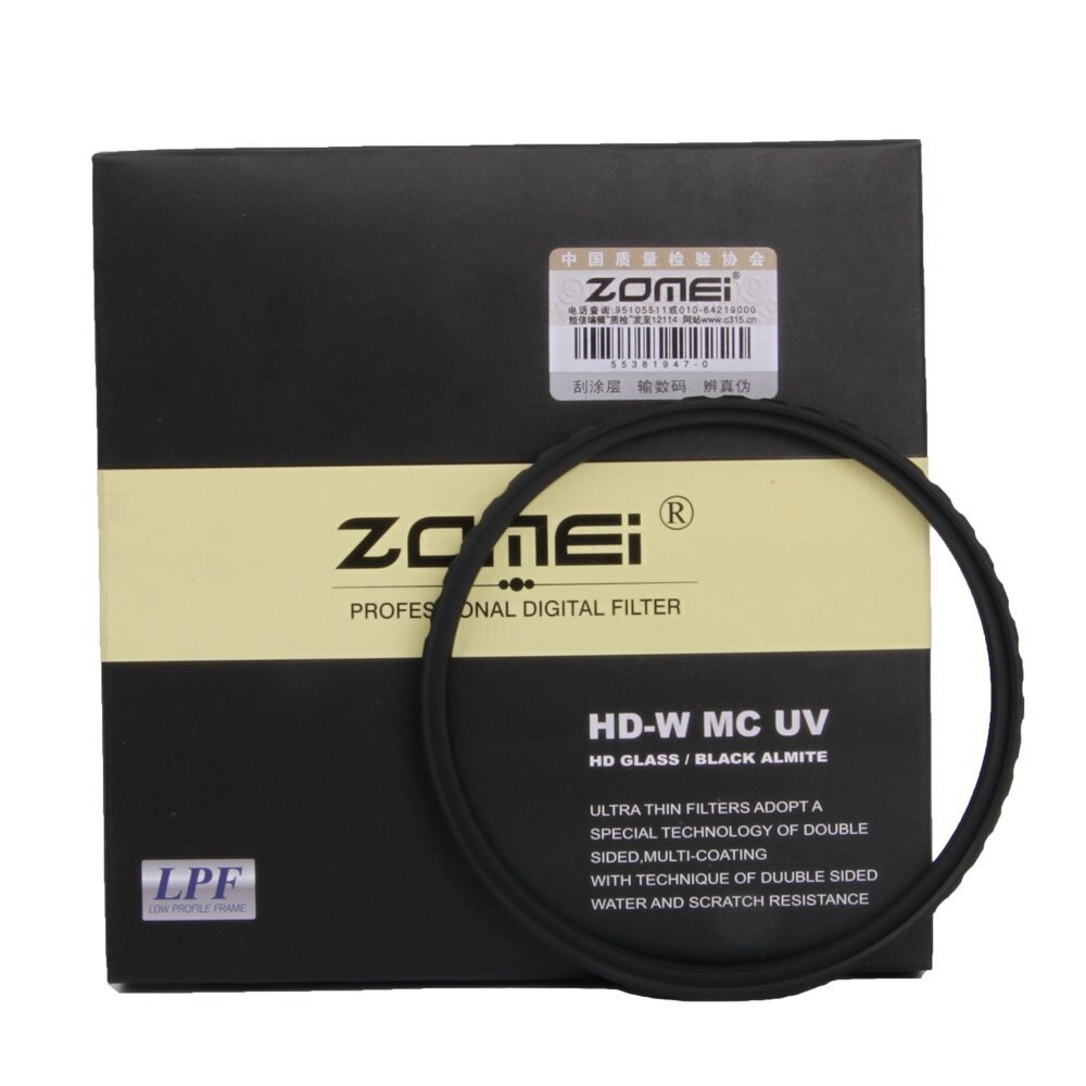 ZOMEI HD 40.5/49/52/55/58/62/67/72/77/82MM Ultra Slim 18 Layers Multi-Coated Pro MCUV Filter lens Protector