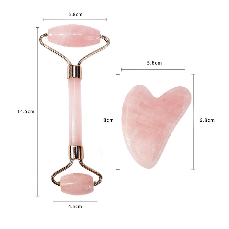 Herramienta masajeadora de rodillo facial, raspador Gouache, herramienta Gua Sha, piedra Gousha para la cara, Gua Sha Visage LBHL07, 2 uds.