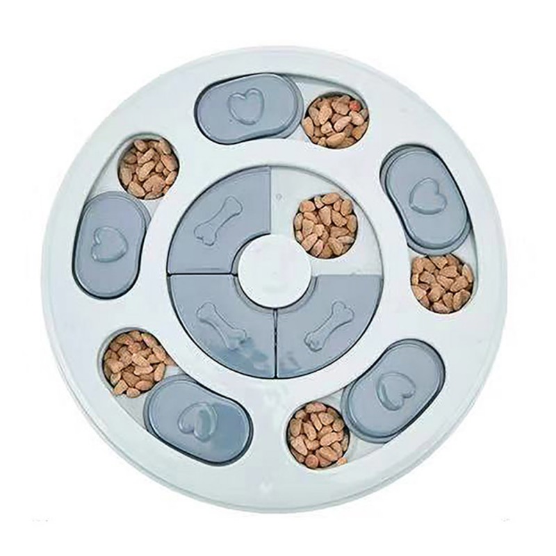 Chien Puzzle jouets augmenter IQ interactif chiot chien distributeur de nourriture pour animaux de compagnie chien jouets de formation fleur forme ronde Puzzle jouet