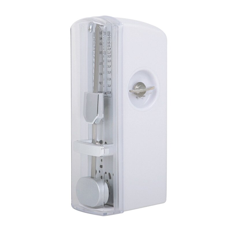 448D Mechanical Metronome Wood Grained Pendulum Metronome for Guitar Violin Piano: White