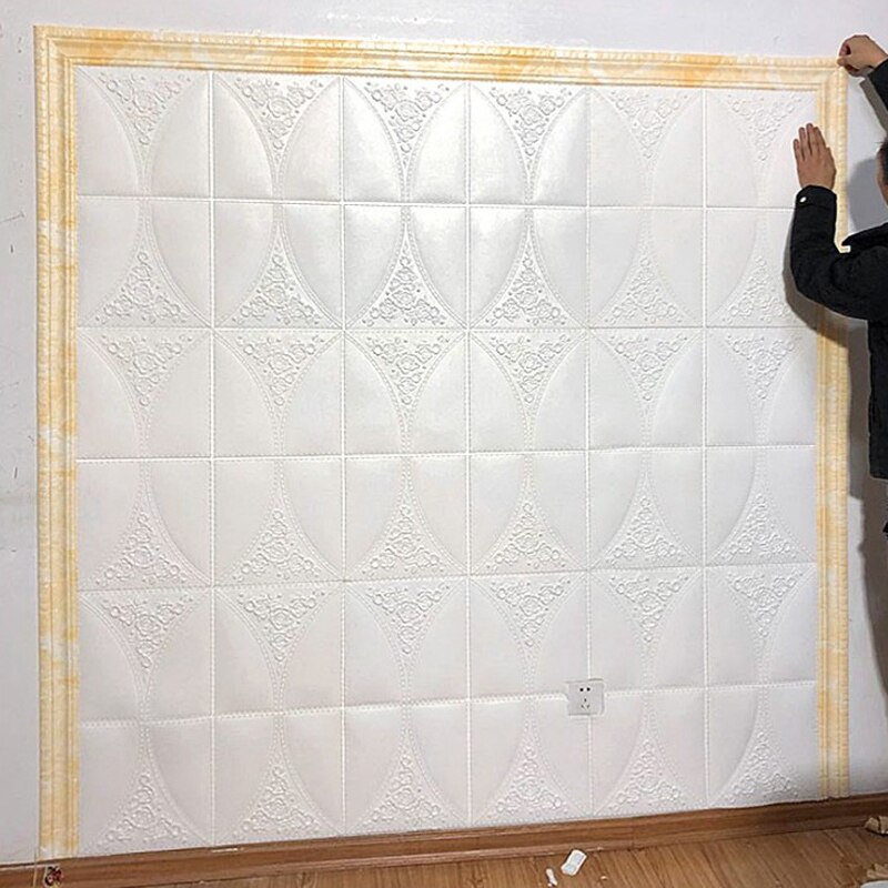 2.3M 3D Border Waterproof Wall Sticker Top Corner Line Wall Edge Strip Wall Waist Line Sticker Tiles Wallpaper Border Home Decor