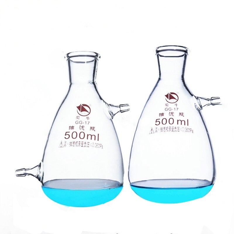 1 Stuk 125Ml 250Ml 500Ml 1000Ml Laboratorium Glas Filtratie Zuig Kolf, borosilicate Filter Fles Voor Lab Experiment